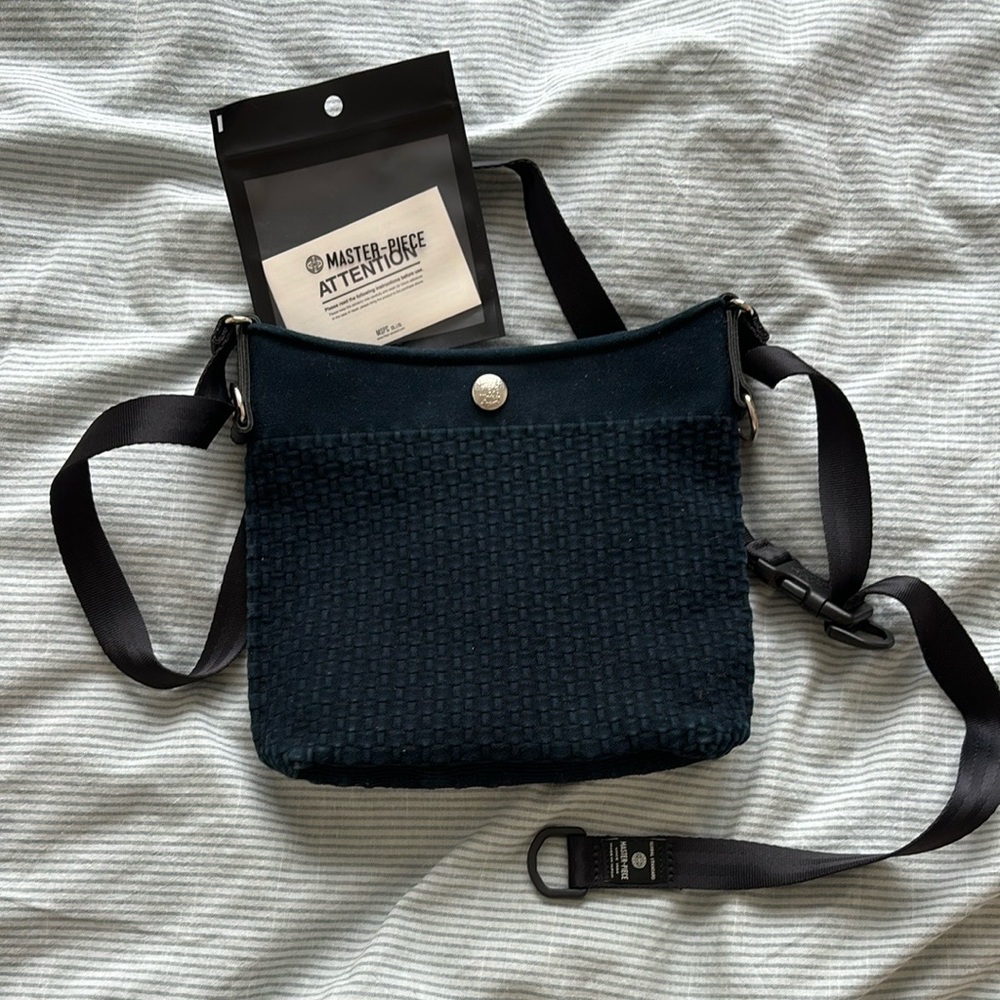 Master-piece navy crossbody bag